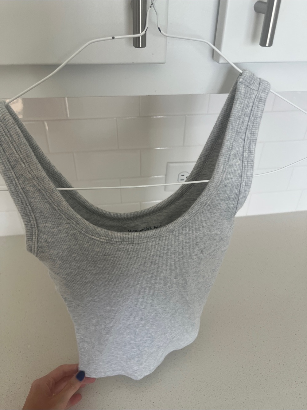 Abercrombie & Fitch Light Gray Ribbed Tank